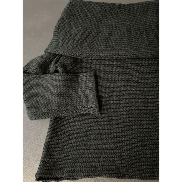 Seek the Label Off The Shoulder Sweater Chunky Knit M Black Roll Neck Romantic - Picture 4 of 14